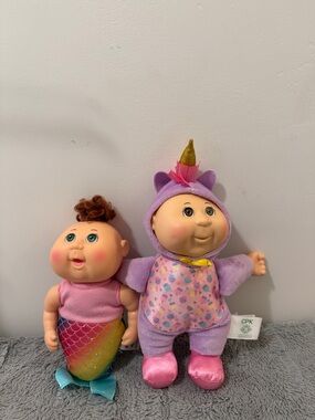 CPK Purple Unicorn and Mermaid Plush Doll with Pastel Accents